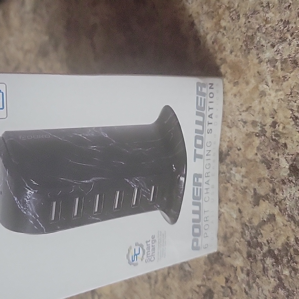 Power Tower 6-Port Charging Station - Black By Duro